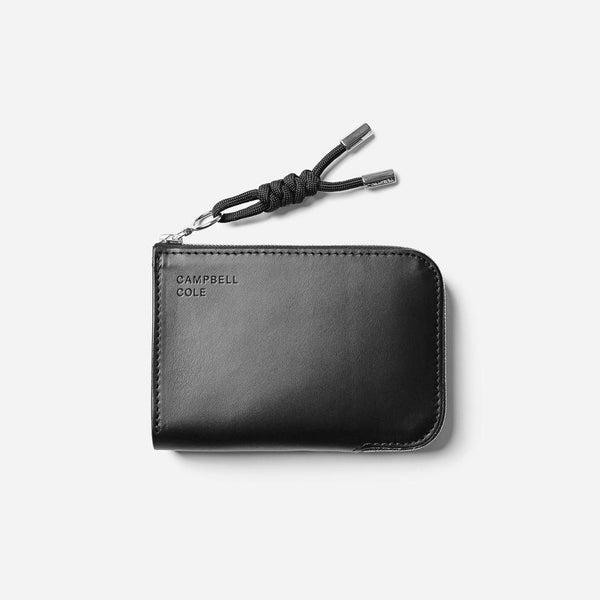 Simple Zip Corner Wallet - Black - Campbell Cole - Artysan