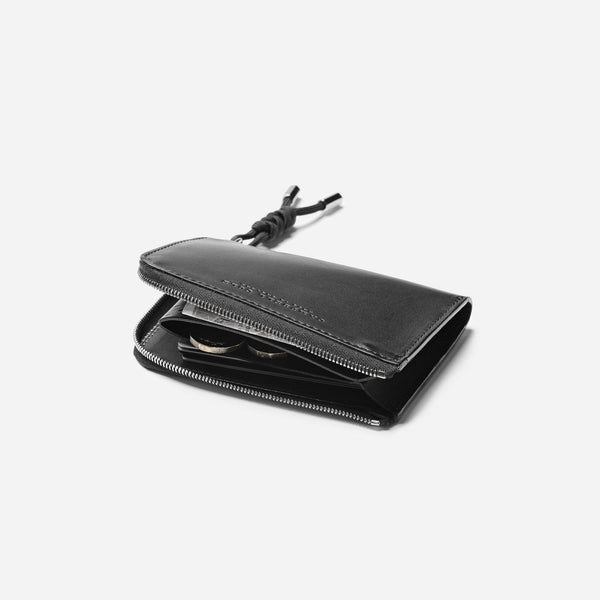 Simple Zip Corner Wallet - Black - Campbell Cole - Artysan