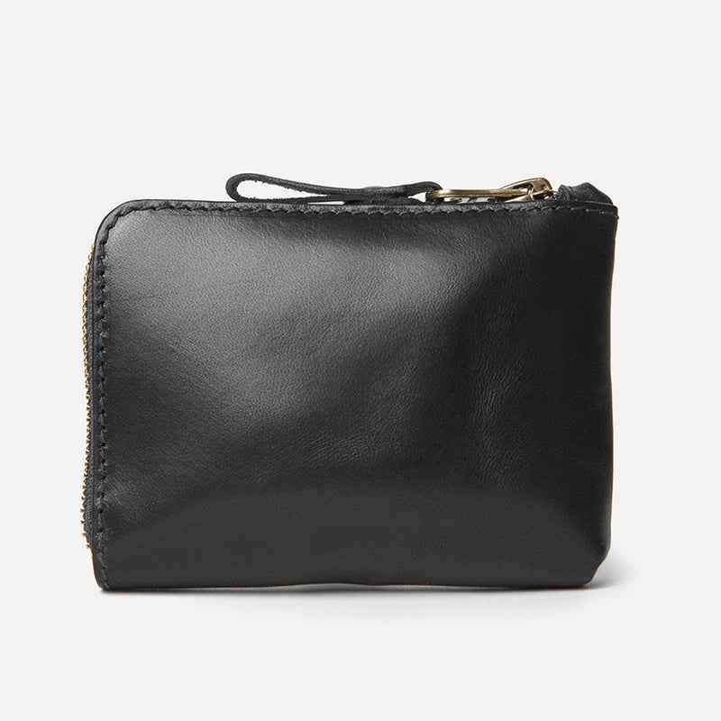 Leather Zip Wallet - Black - Cafe Leather - Artysan