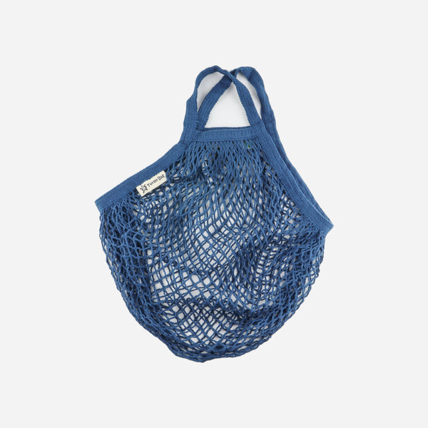Blue Organic Short Handled String Bag - Artysan