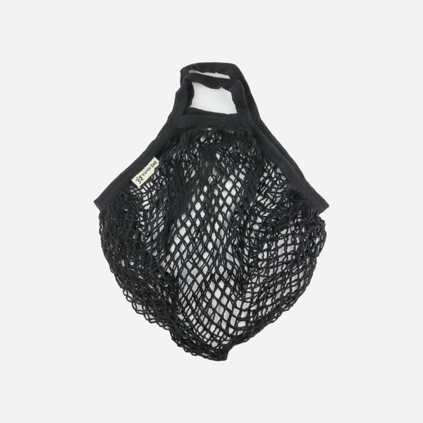 Black Organic Short Handled String Bag - Artysan