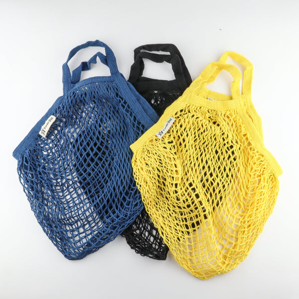 Blue Organic Short Handled String Bag - Artysan