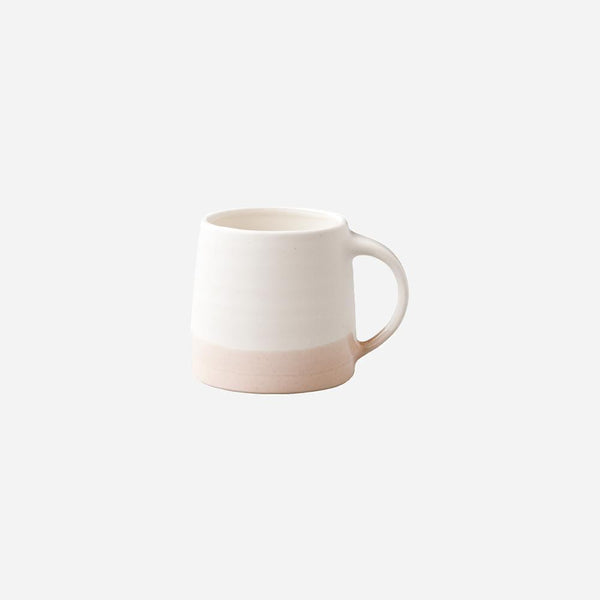 Large mug white, pink and beige - Artysan