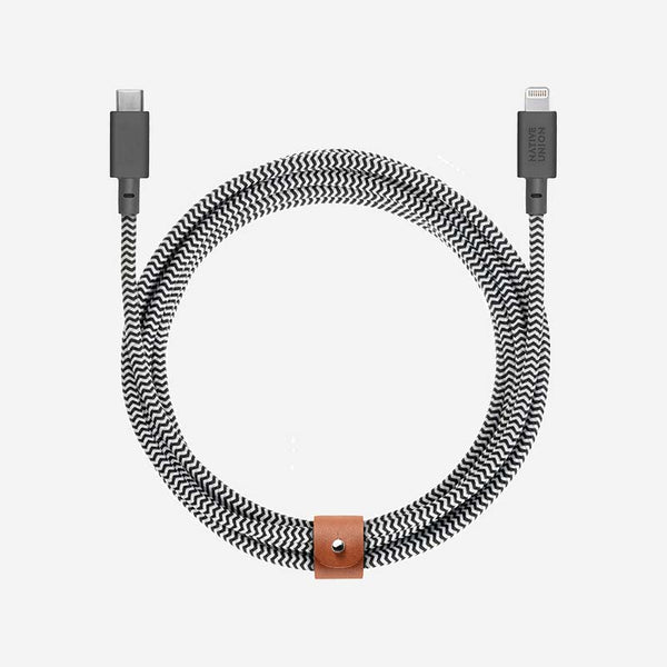 Zebra Belt Cable XL (USB-C to Lightning) - 3 Metres - Artysan